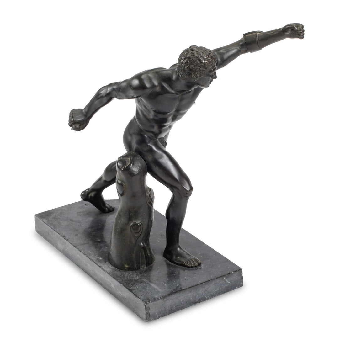 A Patinated Bronze Model of the Borghese Gladiator (1 of 3)
