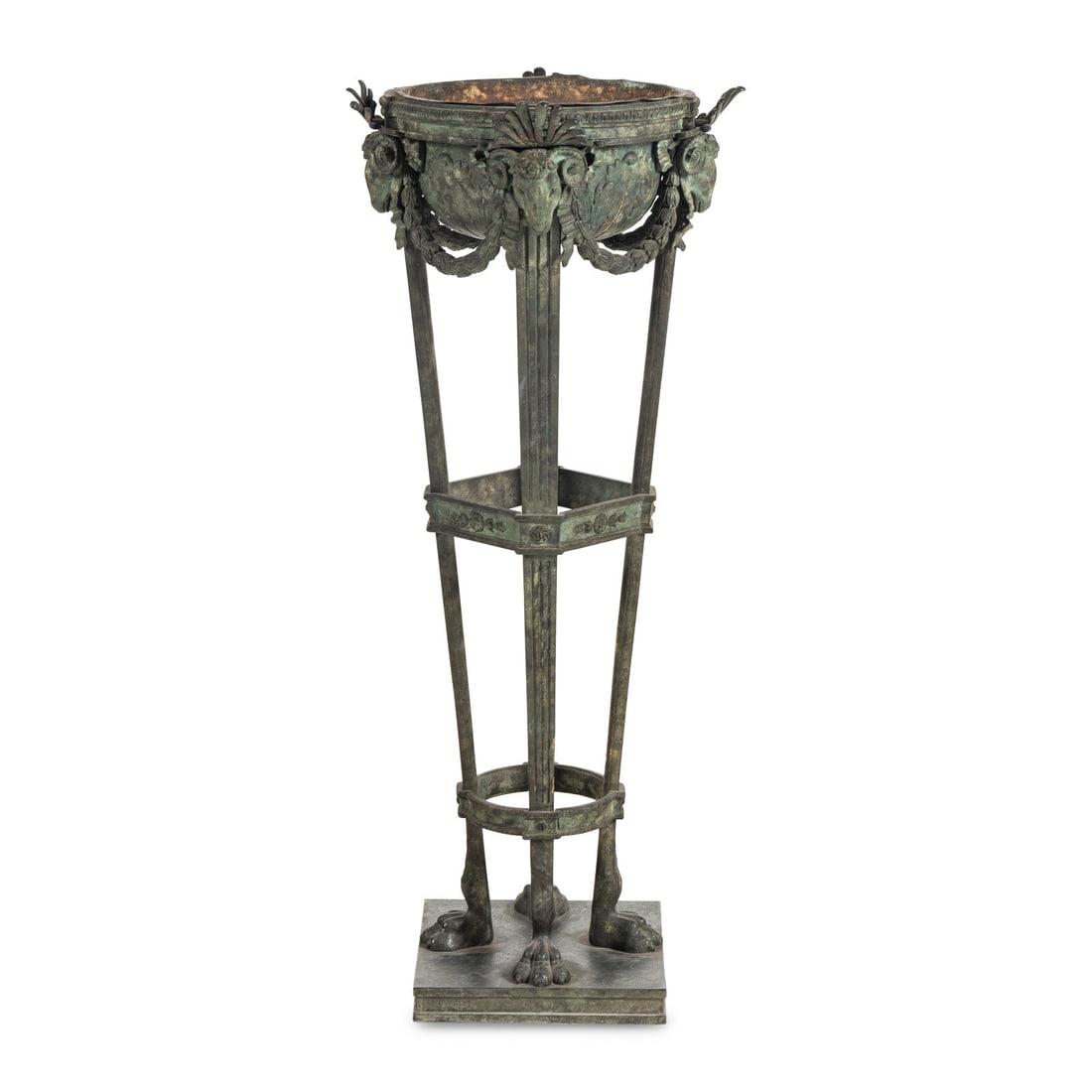 An Italian Grand Tour Style Verdigris Bronze AthÈnienne: An Italian Grand Tour Style Verdigris Bronze AthÈnienne Early 20th Century Height 35 1/4 x diameter 15 inches. Property of a California Collector This lot is located in Chicago. Provenance Bonham