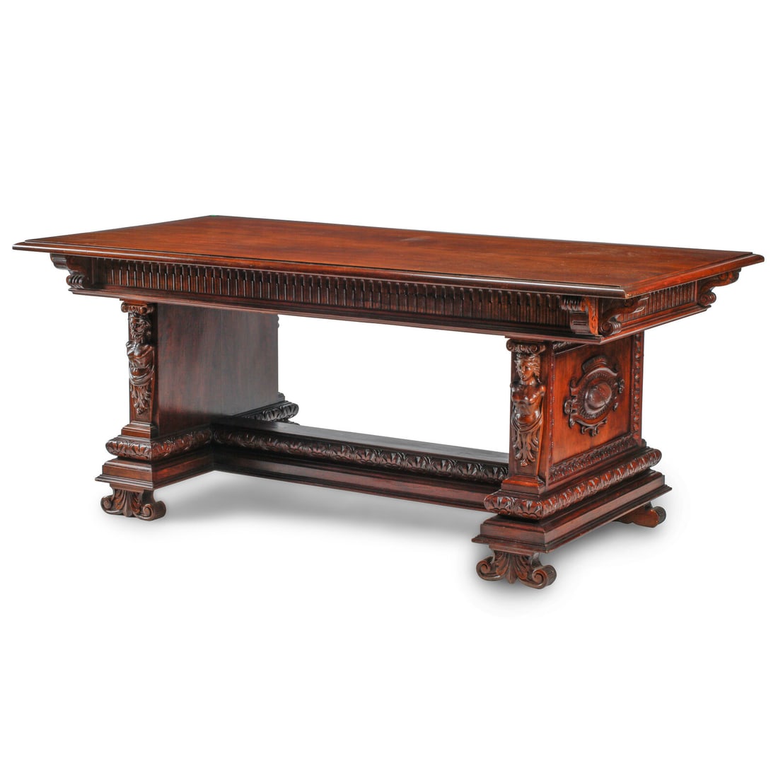An Italian Renaissance Style Walnut Library Table (1 of 3)