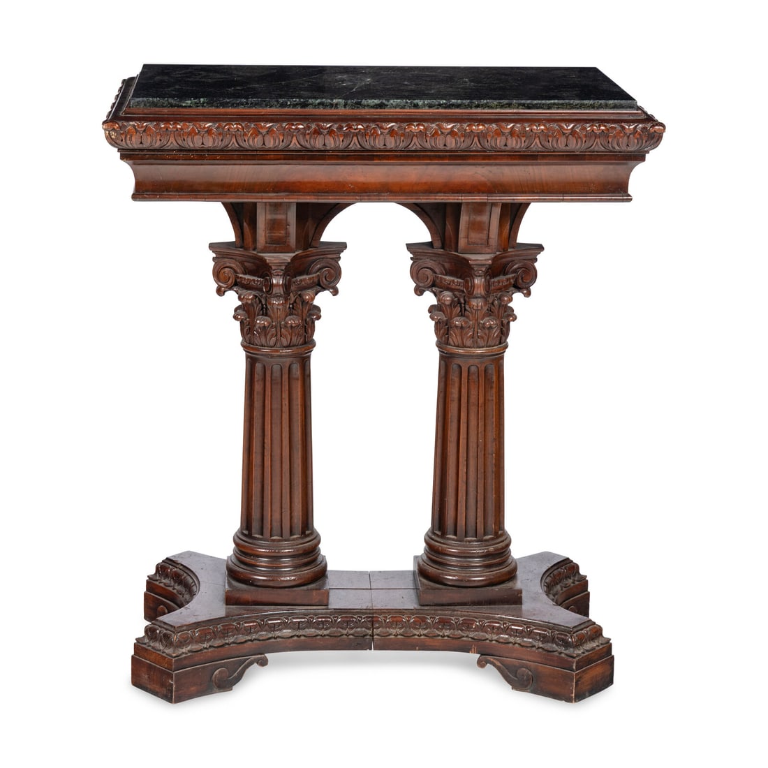 A Renaissance Style Walnut and Marble Pedestal Table (1 of 3)