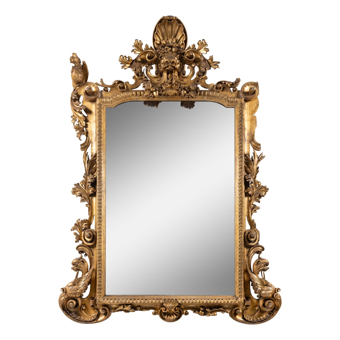 An Italian Baroque Style Giltwood Mirror (1 of 3)