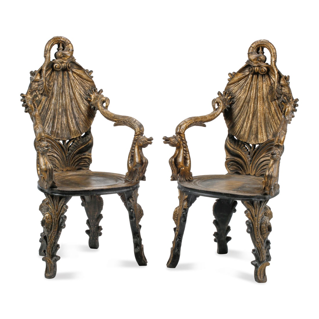 A Pair of Italian "Grotto" Style Armchairs (1 of 3)