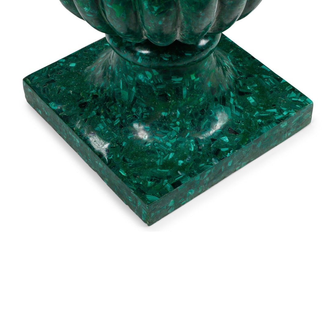A Large Malachite Veneered Urn - 2