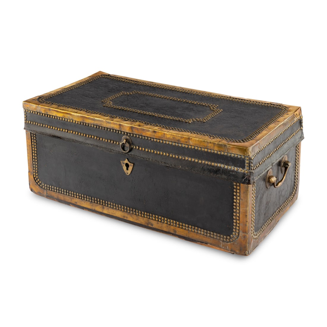 A Chinese Studded Leather Trunk (1 of 3)