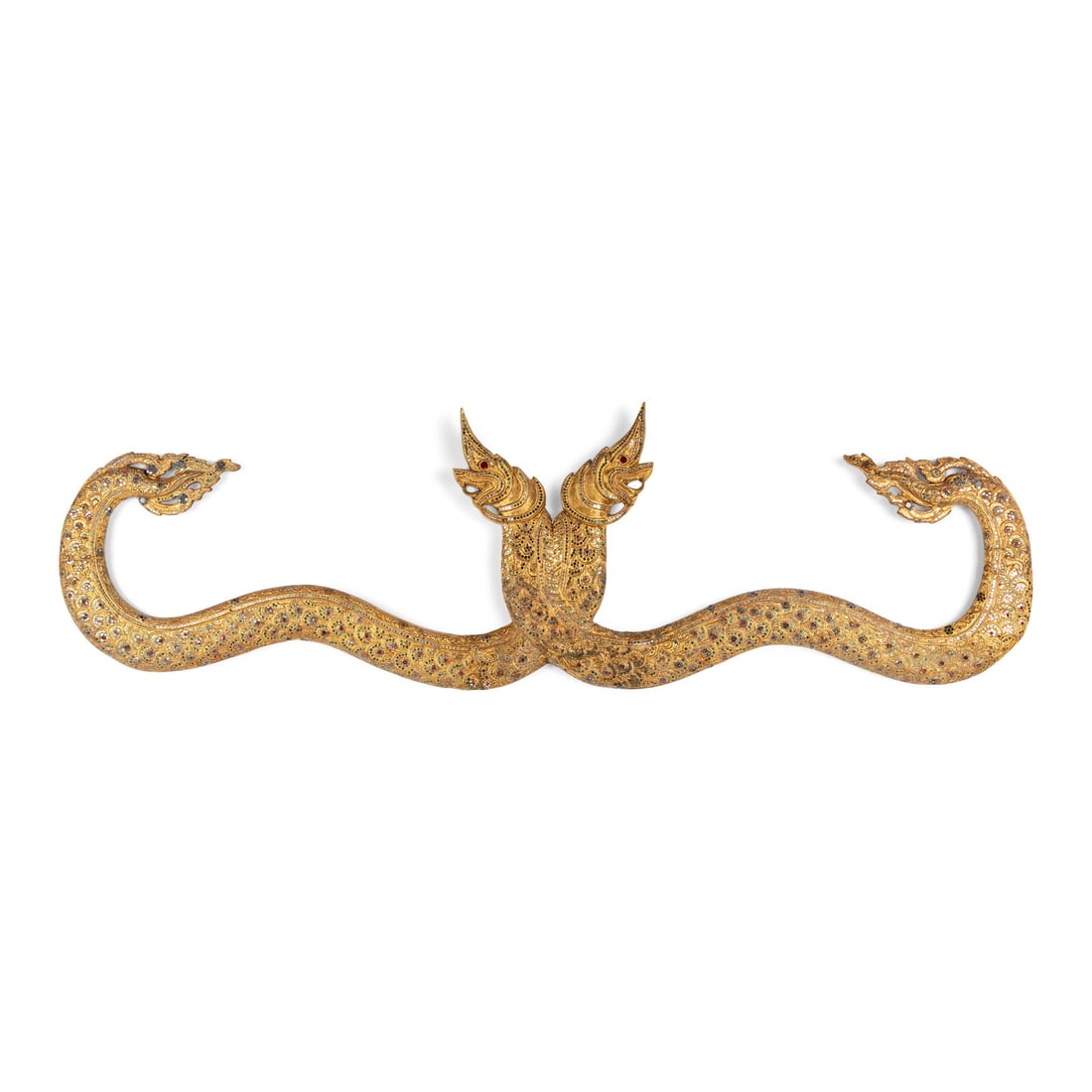 A Thai Giltwood Naga Transom Ornament (1 of 3)
