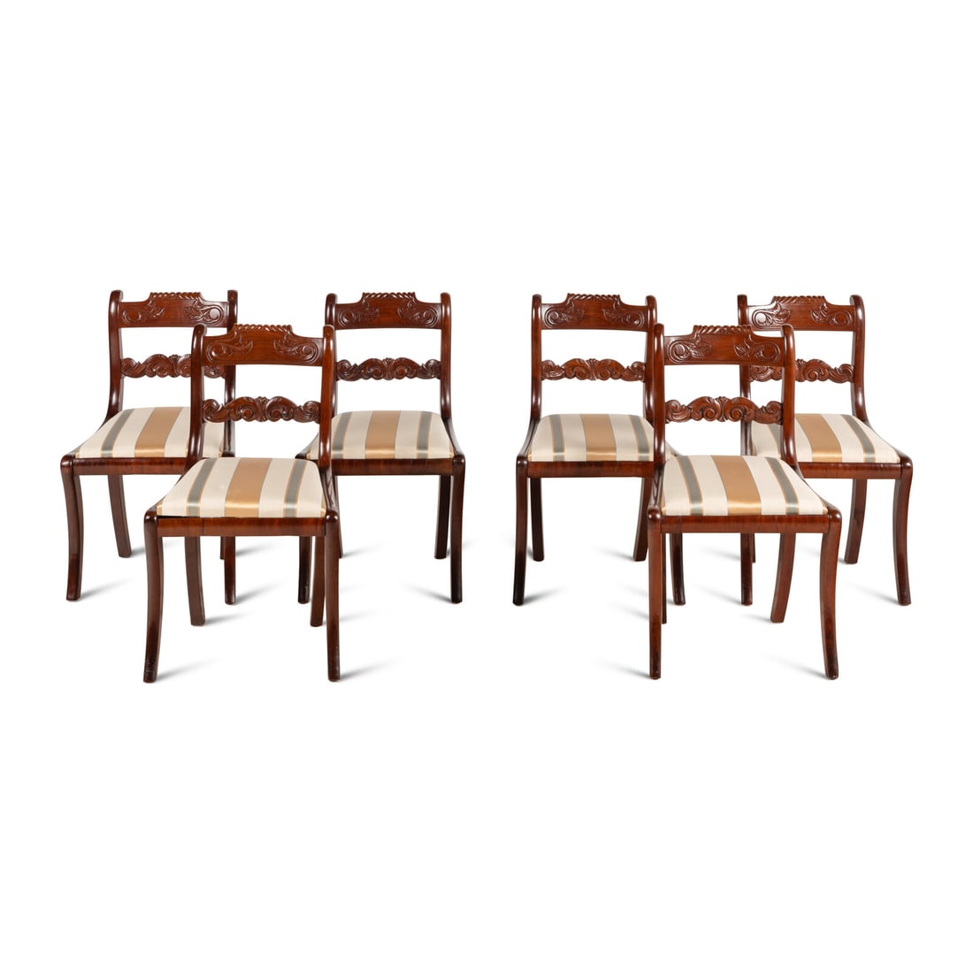 A Set of Six Regency Style Mahogany Side Chairs (1 of 3)