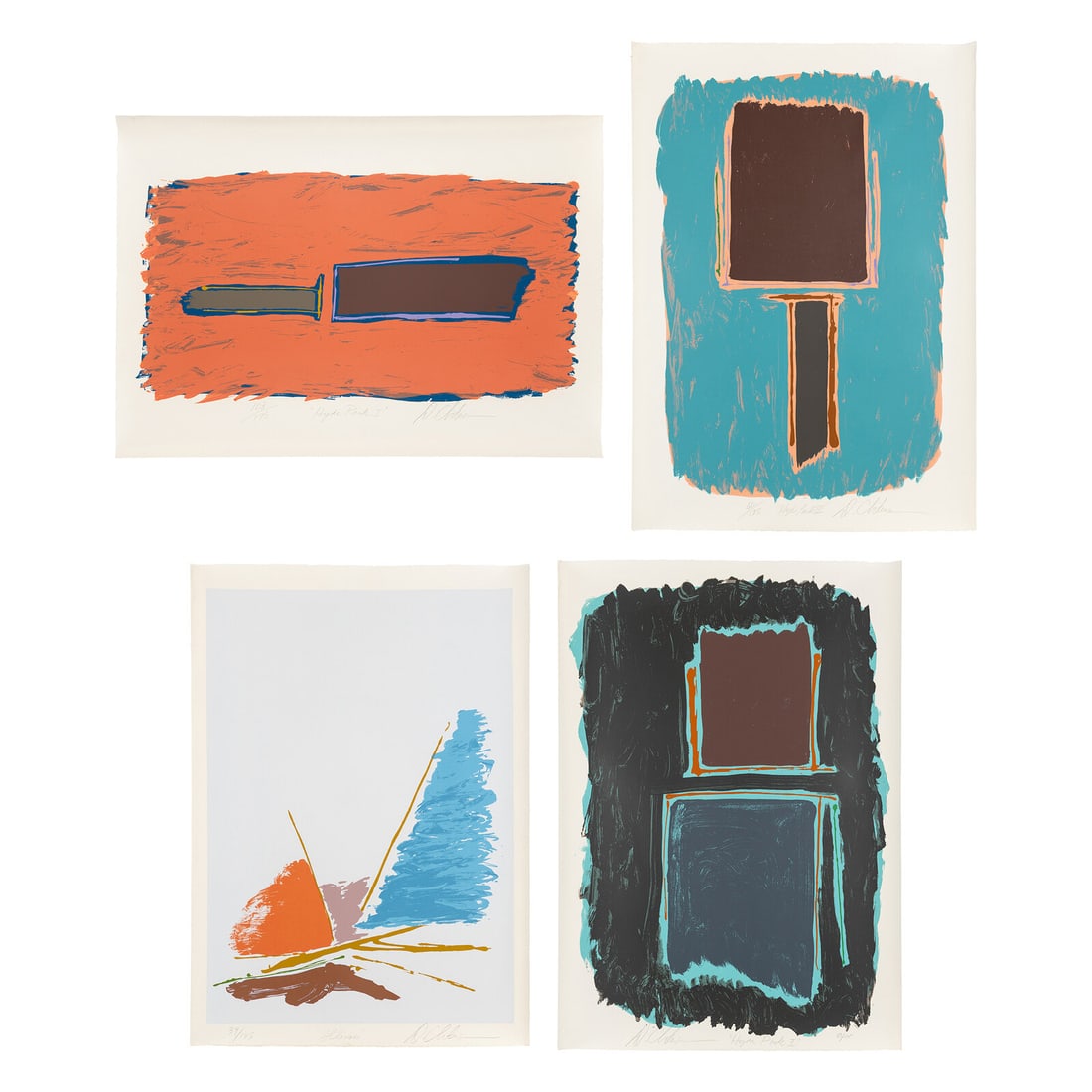 Dan Christensen (American, 1942-2007) Illinois, Hyde Park I, Hyde Park II, and Hyde Park III (four (1 of 5)