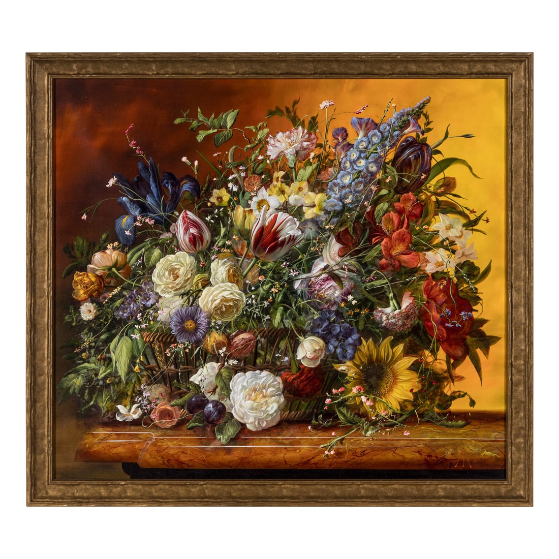 Gyula Siska (Hungarian, b.1958): Gyula Siska (Hungarian, b.1958) Floral Majesty oil on panel signed (lower right) 27 3/4 x 31 1/2 inches. Property from the Estate of Audrey and Philip Rietveld, Crete, Illinois This lot is located in 