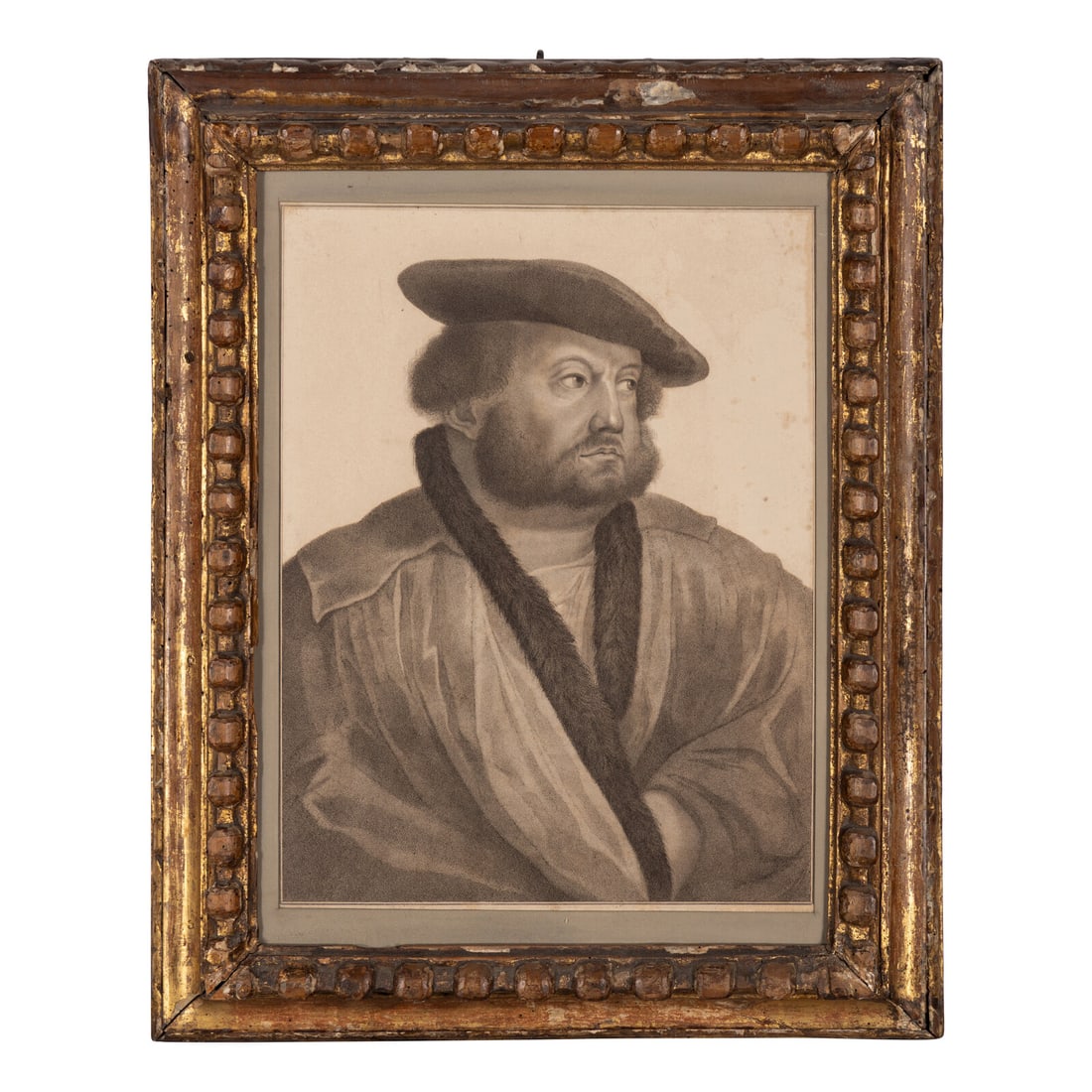 Francesco Bartolozzi (Italian, 1727-1815) Portrait of Hans Holbein: Francesco Bartolozzi (Italian, 1727-1815) Portrait of Hans Holbein Stipple Engraving sight 20 1/2 x 13 1/4 inches. Property from the Estate of Audrey and Philip Rietveld, Crete, Illinois This lot is l