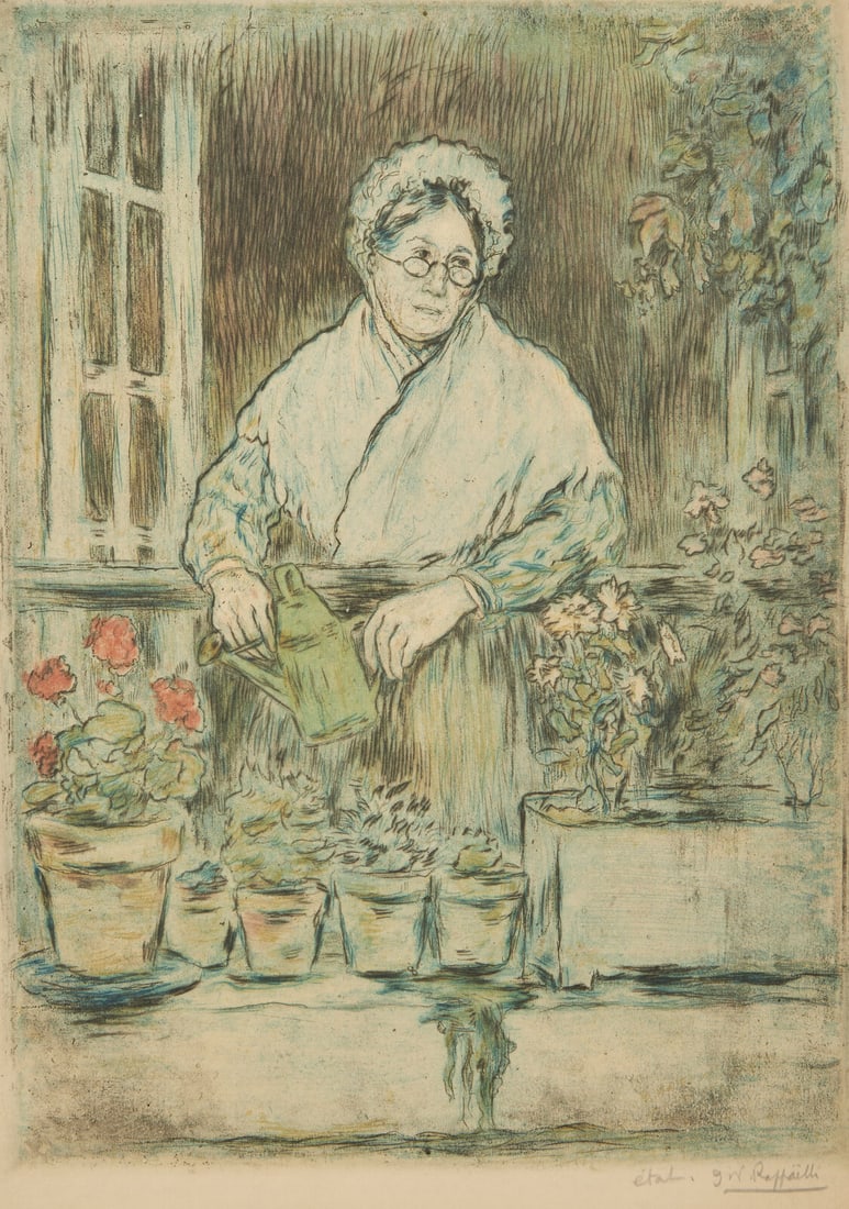Jean FranÁois RaffaÎlli (French, 1850ñ1924) Le Jardin de la Vieille Fille, 1894 (1 of 2)