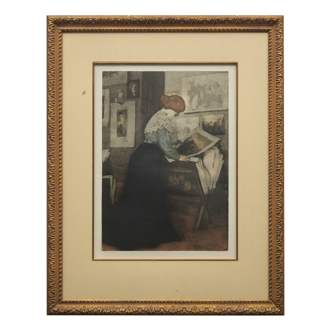 Manuel Robbe (French, 1872-1936) Dans l'Atelier, c.1907 (1 of 2)