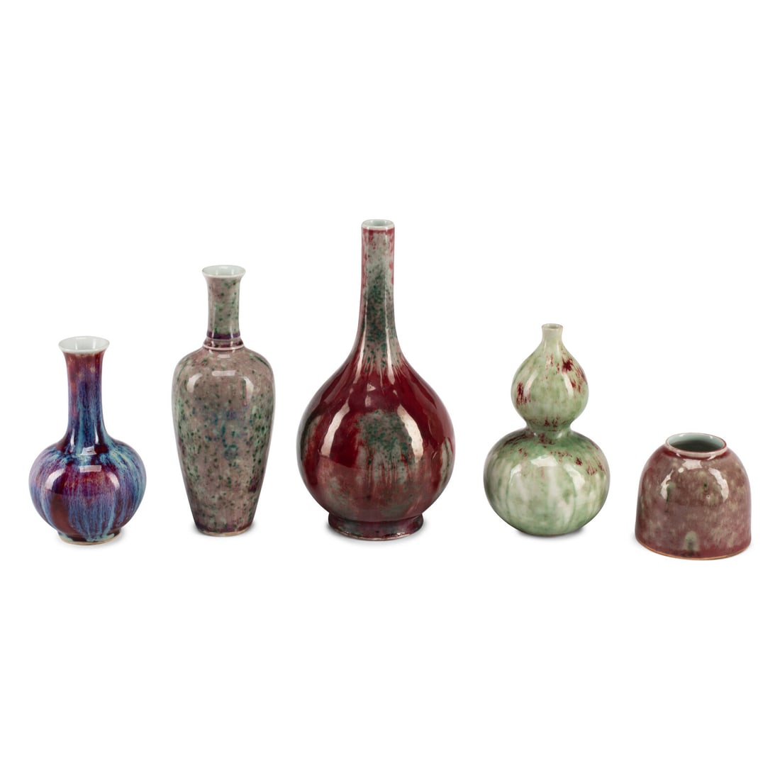 Five Chinese FlambÈ Glazed Porcelain Vases (1 of 3)