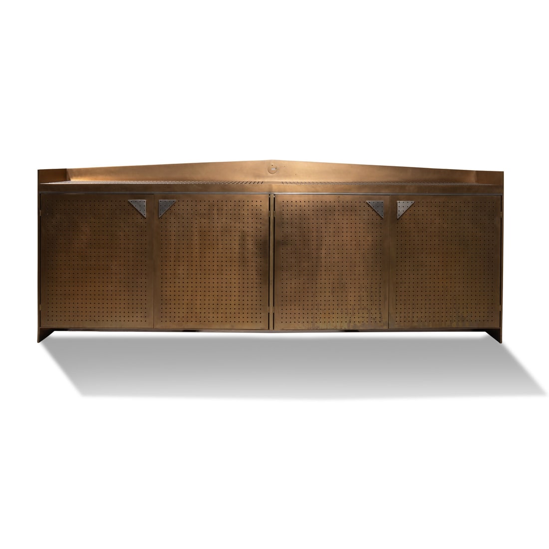 Great Lakes Art Studio Modern Design Patinated and Perforated Bronze Sideboard (1 of 3)