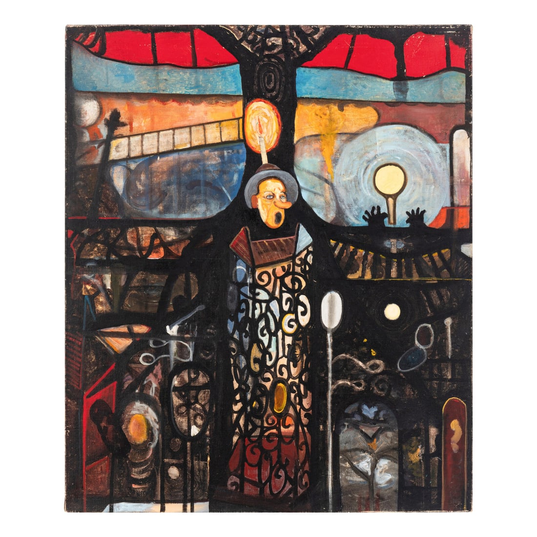 Richard Hull (American, b. 1955) Miner, 1989: Richard Hull (American, b. 1955) Miner, 1989 oil and wax on linen signed Richard Hull, titled and dated (verso) 36 x 30 inches. Property from a Private Chicago Collection This lot is located in Chicag