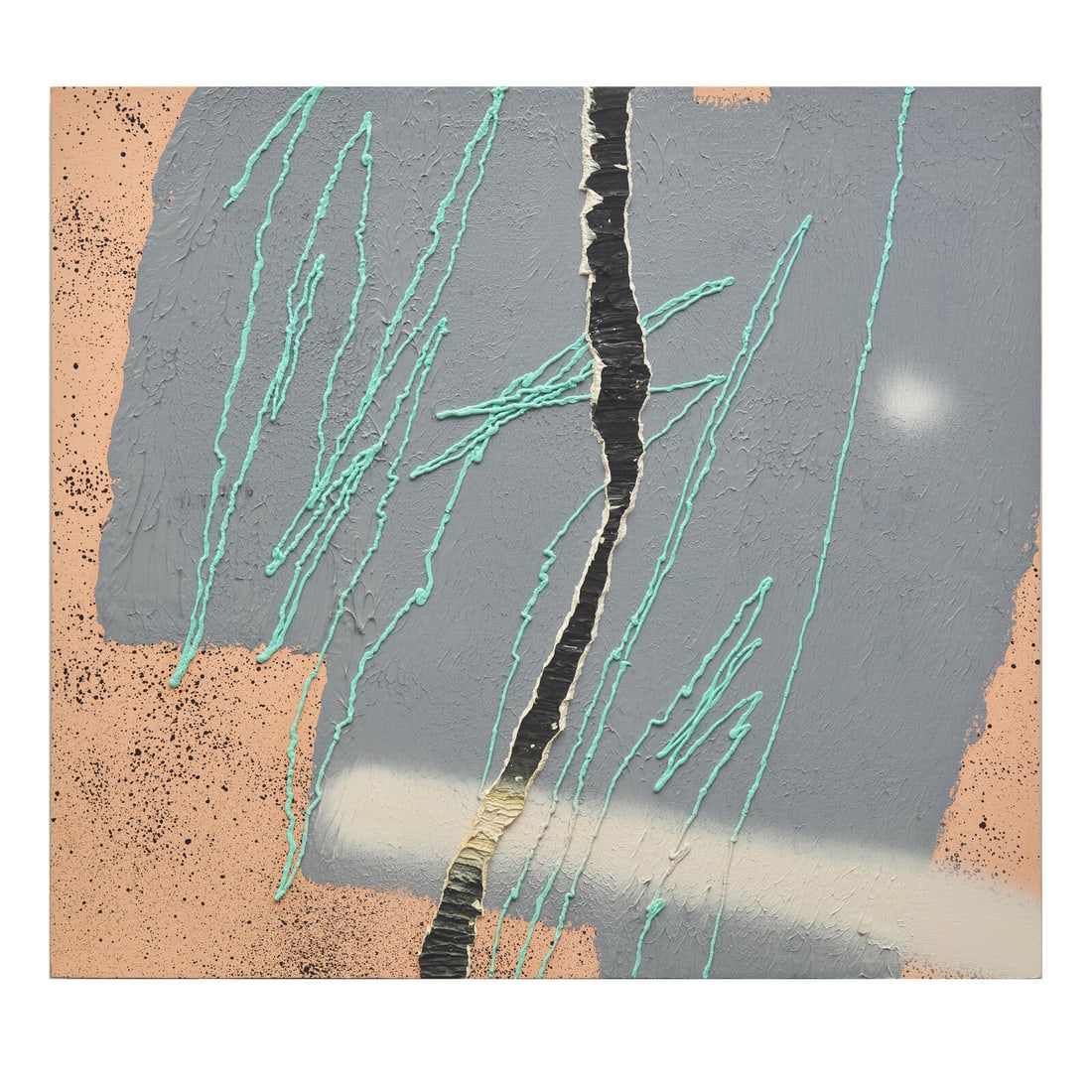 Trudy Benson (American, b. 1985) Grey Tear, 2013: Trudy Benson (American, b. 1985) Grey Tear, 2013 acrylic, spray paint and oil on panel signed Trudy Benson and dated (verso) 27 x 30 inches. This lot is located in Philadelphia. Provenance Horton Gall