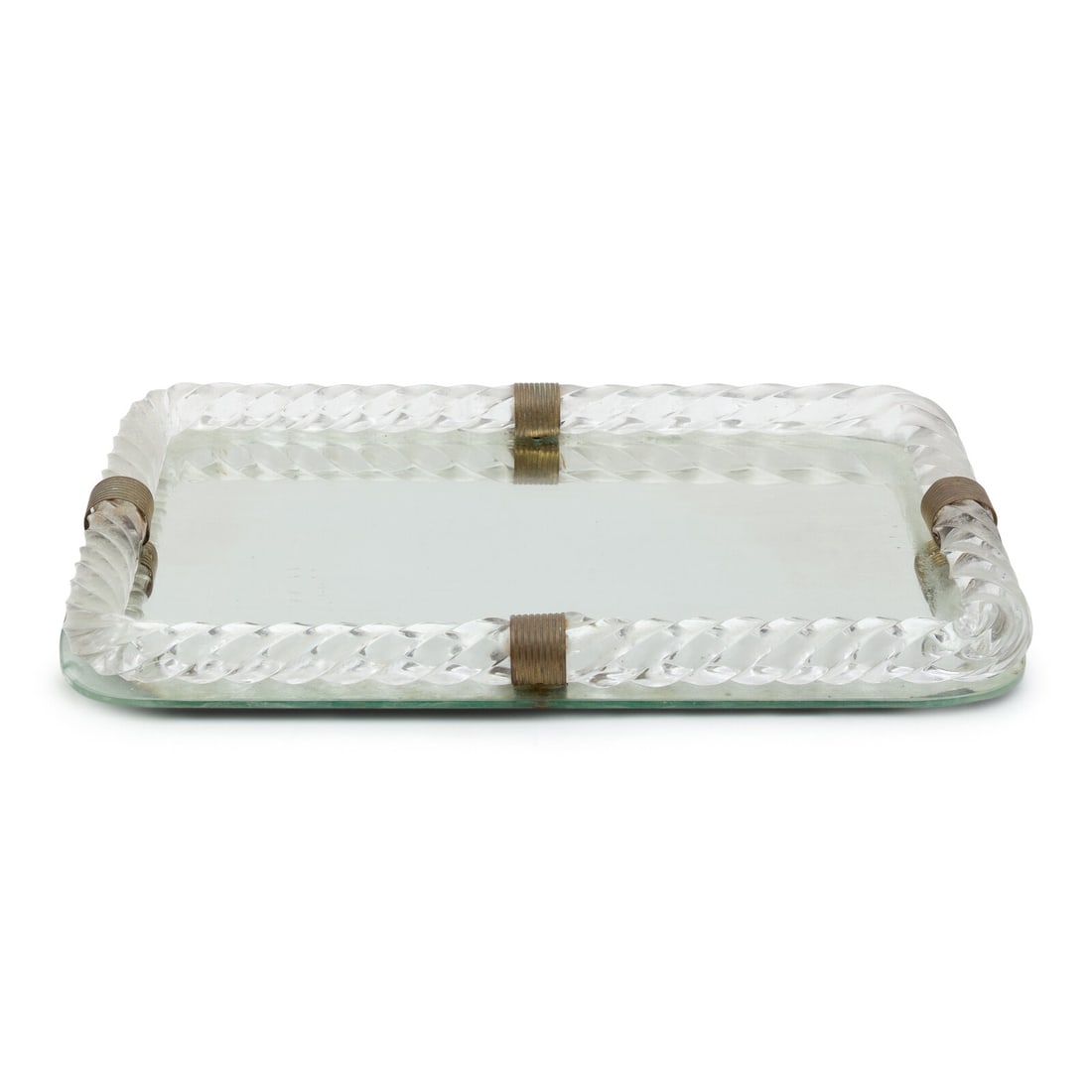Attributed to Barovier & Toso c. 1940 Mirrored tray (1 of 2)