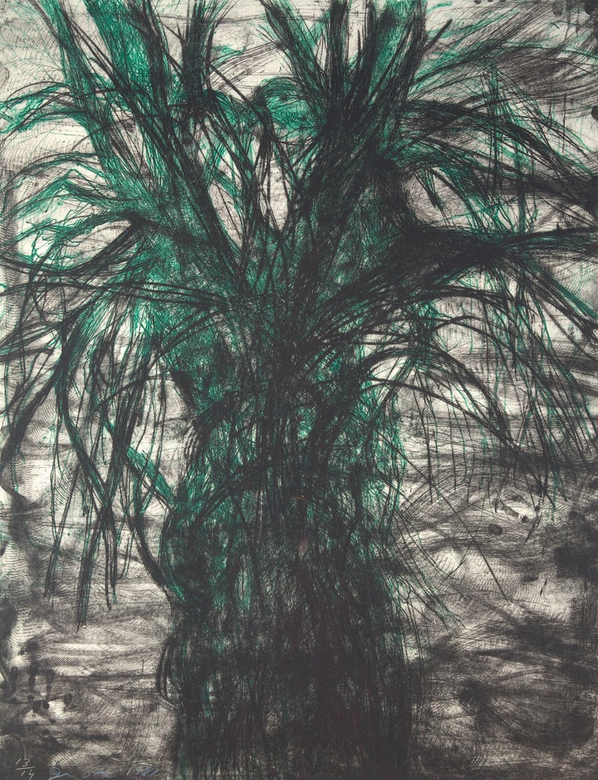 Jim Dine (American, b. 1935) A Tree Covered with Rust, 1981: Jim Dine (American, b. 1935) A Tree Covered with Rust, 1981 etching, soft-ground etching and electric tools from two copper plates on paper signed, dated, and numbered 13/14 in multicolored pencil; al