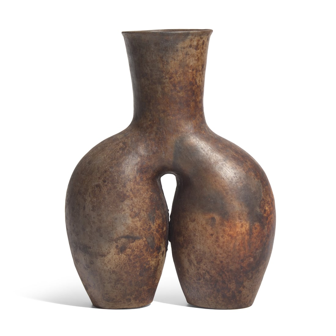 Kouame Kakah∑ (born Tanoh Sakassou, Ivory Coast, ca. 1960) Clay Vessel: Kouame Kakah∑ (born Tanoh Sakassou, Ivory Coast, ca. 1960) Clay Vessel glazed earthenware 16 h x 12 w x 5 3/4 d inches. This lot is located in Philadelphia. Literature Frank Herreman (ed.), Mate
