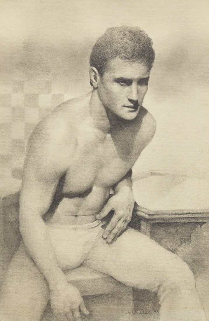 John B. Lear (American, 1910-2008) Drawing of J.Z., 1988 (1 of 3)