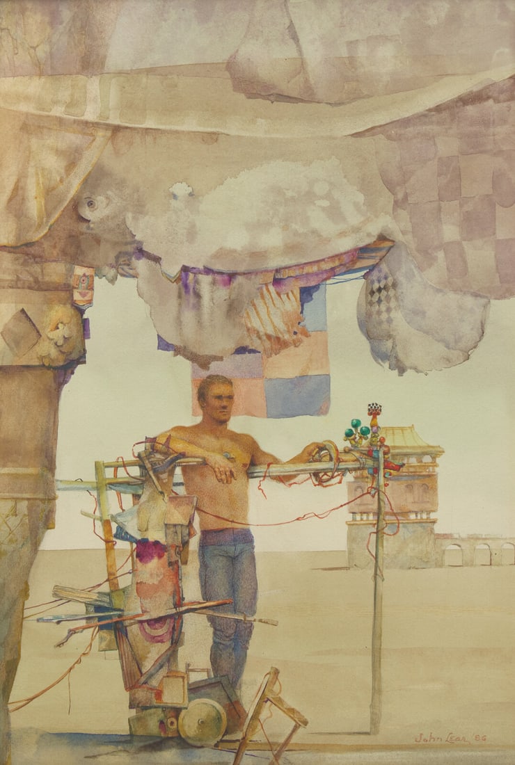 John B. Lear (American, 1910-2008) Man Standing, 1986 (1 of 3)