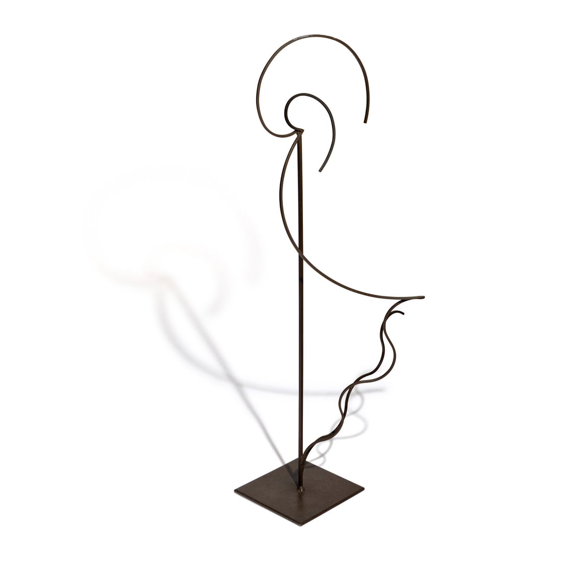 Andreu Alfaro (Spanish, 1929-2012) La Curva del Angel, 1986: Andreu Alfaro (Spanish, 1929-2012) La Curva del Angel, 1986 Iron with artist cipher and '86' stamped to base 38 1/2 h x 18 w x 10 d inches. This lot is located in Chicago. Provenance Galeria Theo