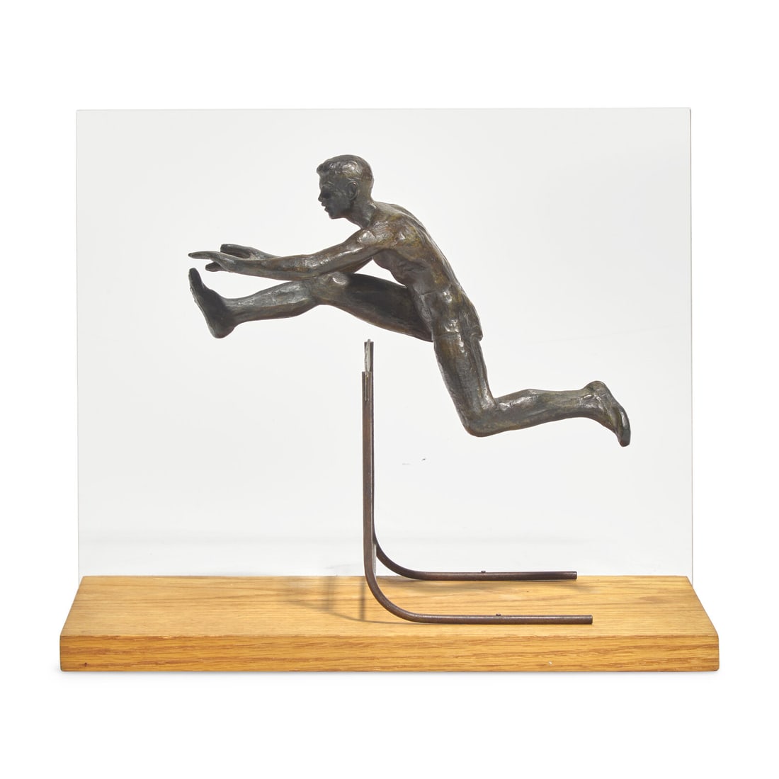 Joe Brown (American, 1909-1985) Runner: Joe Brown (American, 1909-1985) Runner bronze with brown patina incised Joe Brown (atop figure's back left leg) Height: 9 1/2 inches. This lot is located in Philadelphia. Provenance Private Collection