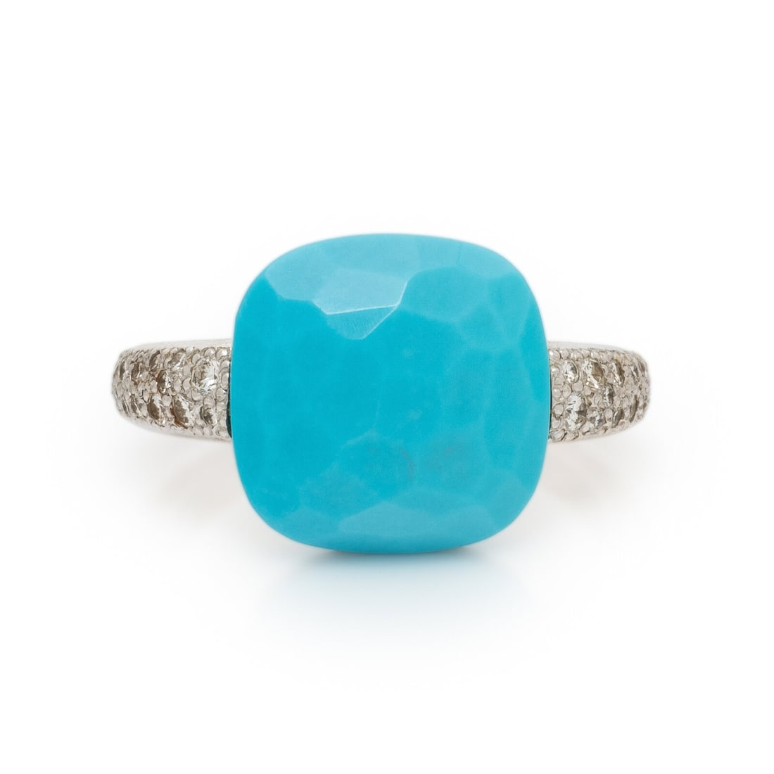Pomellato, Turquoise, Diamond, and White Gold Ring (1 of 3)
