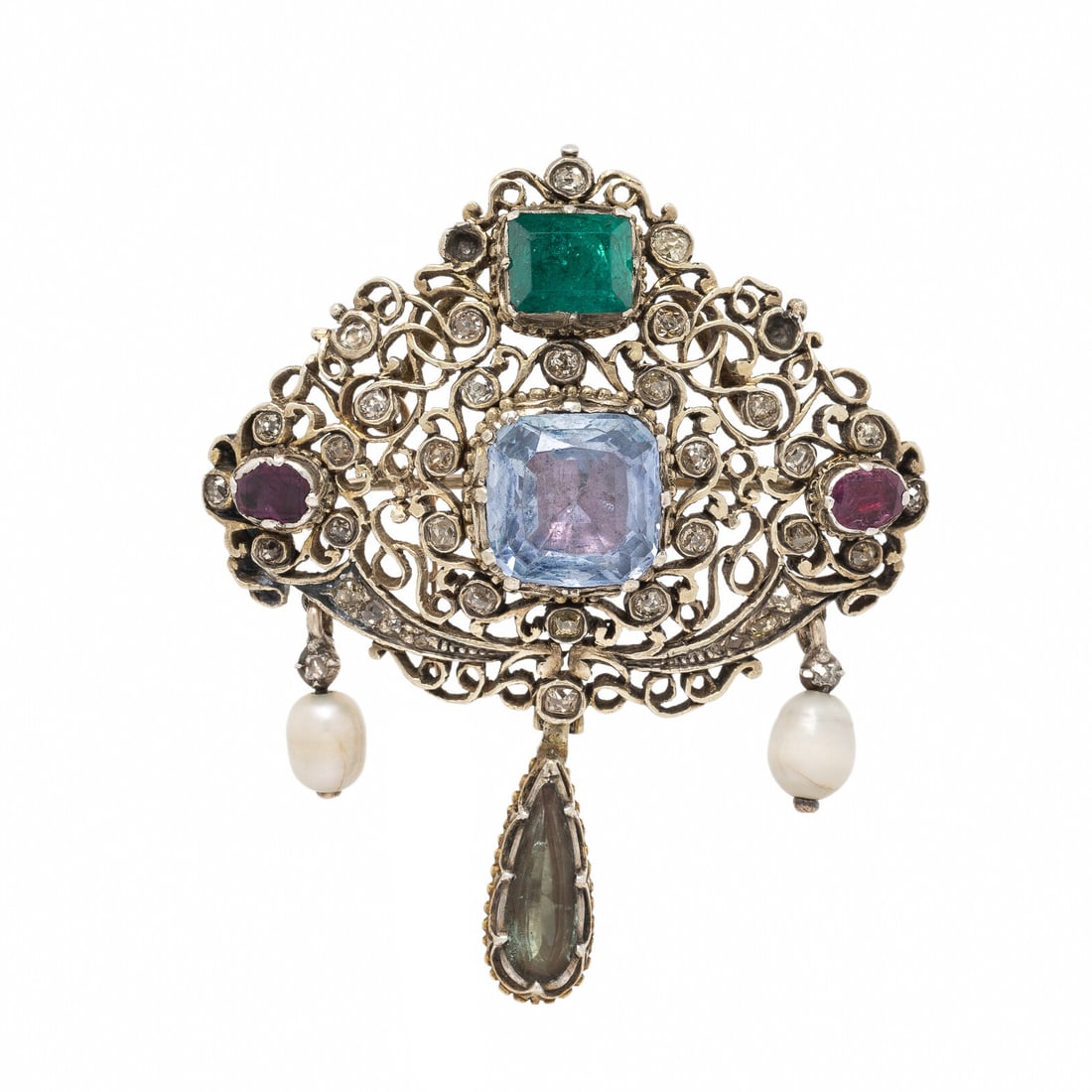 Multigem Pendant Brooch (1 of 2)