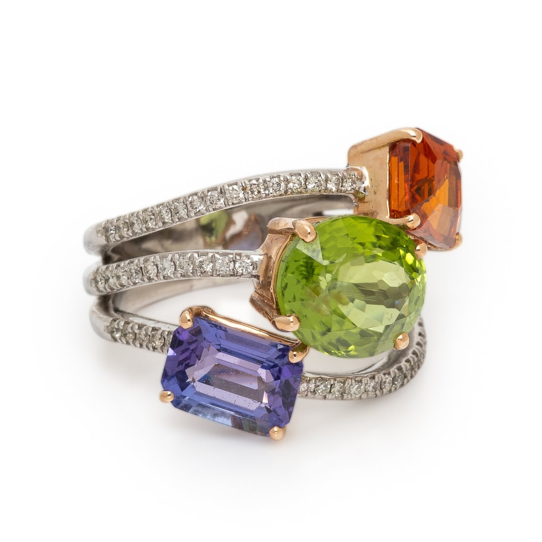 Hubert, Multigem and White Gold Ring - 2