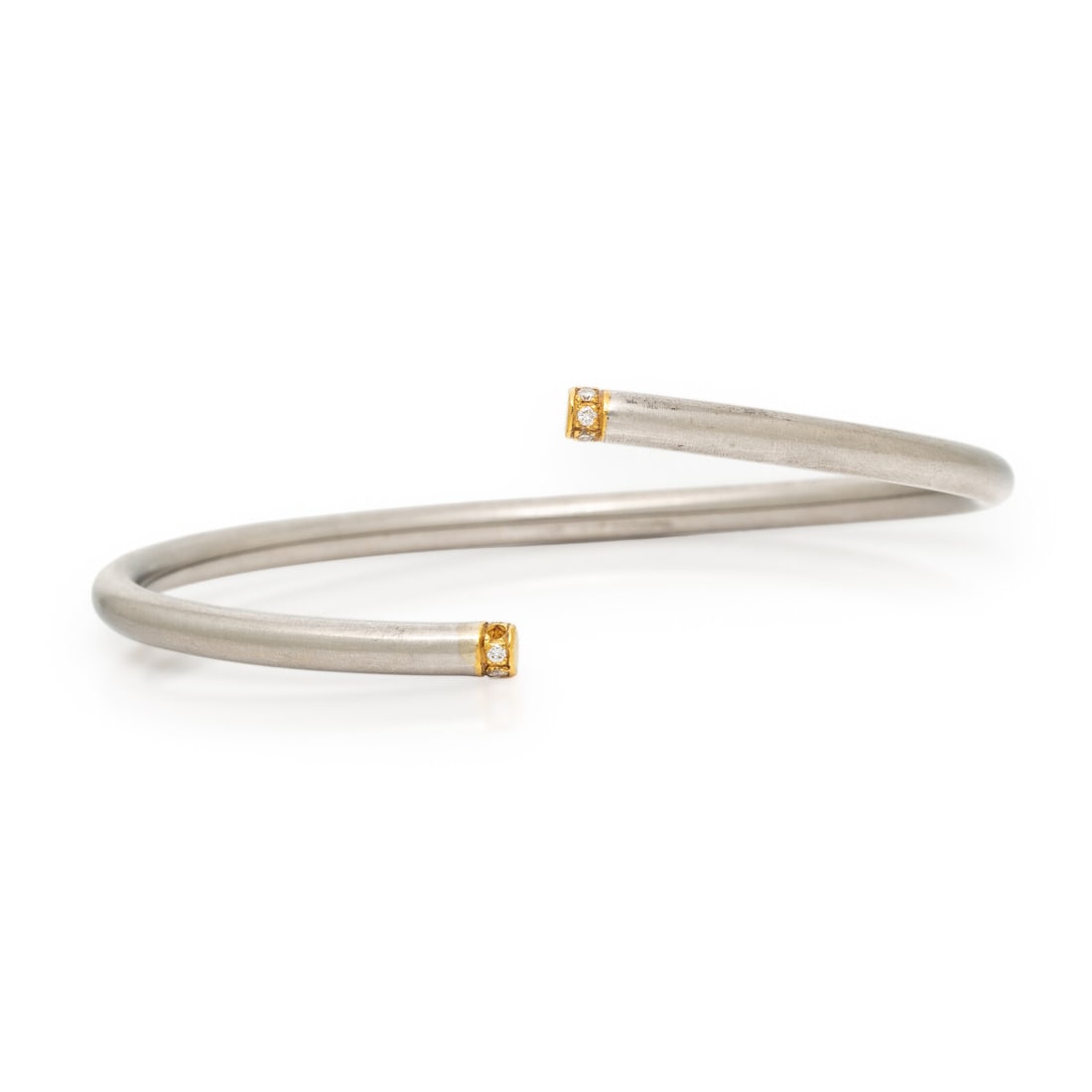 Stuart Moore, Platinum, Diamond, and Yellow Gold Flexible Cuff Bracelet (1 of 2)