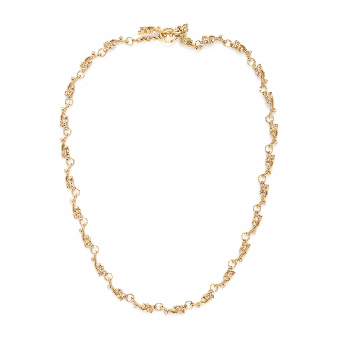 Yellow Gold and Diamond Necklace (1 of 3)
