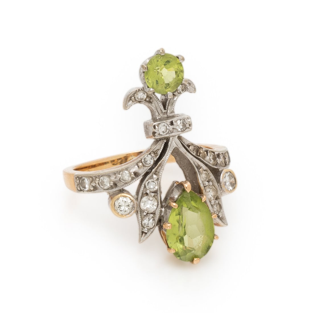 Peridot and Diamond Ring - 2