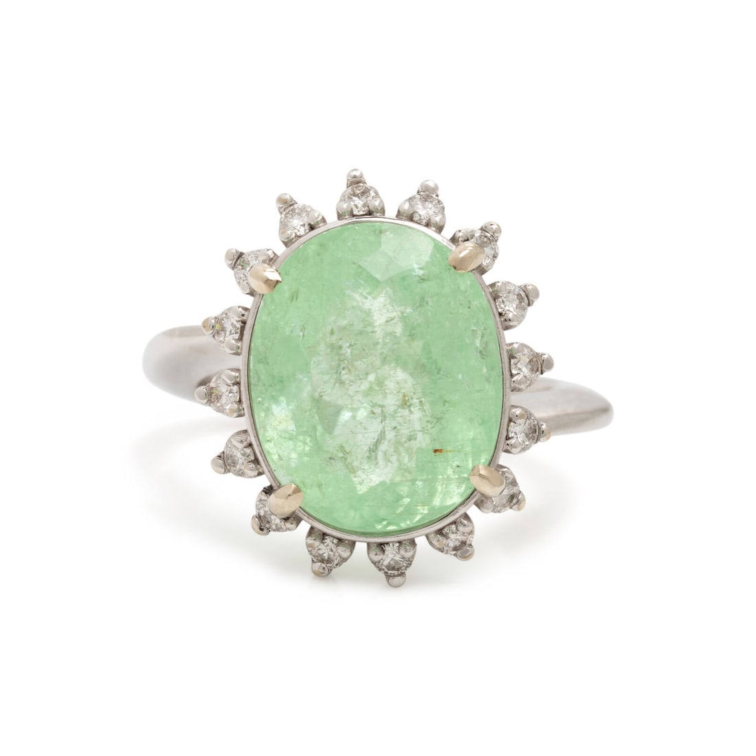 Tourmaline, Diamond, and White Gold Ring (1 of 4)