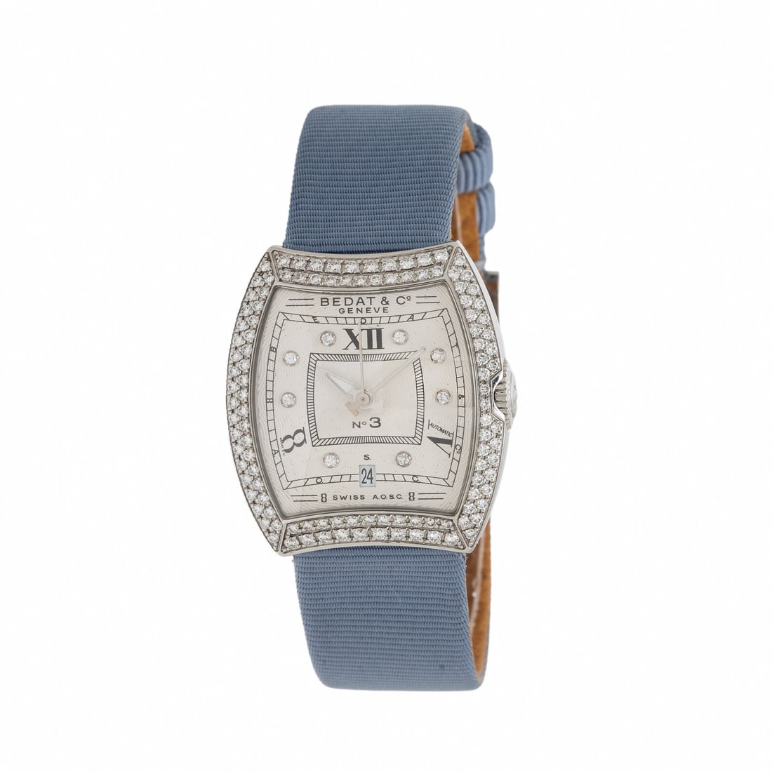 Bedat & Co., Ref. 314, Stainless Steel and Diamond 'No. 3' Date Watch, with Extra Bracelet: Bedat & Co., Ref. 314, Stainless Steel and Diamond 'No. 3' Date Watch, with Extra Bracelet Maker: Bedat & Co. Model: No. 3 Reference number: 314 Serial number: 2146 Year: Circa 2000s Case size: Approx