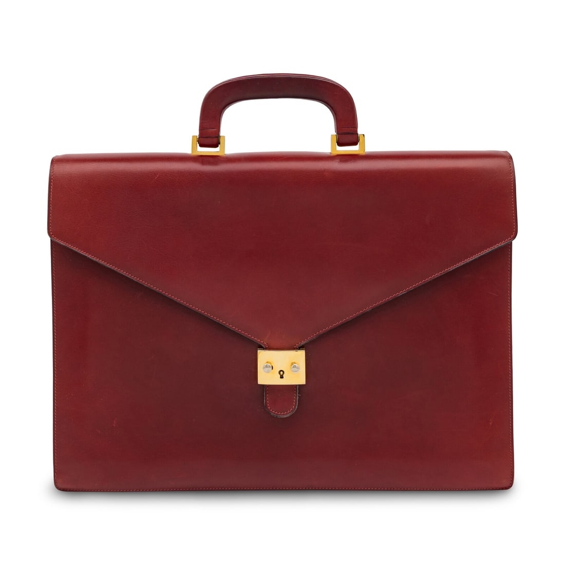 Gucci, Maroon Leather Briefcase, 1980's (1 of 5)