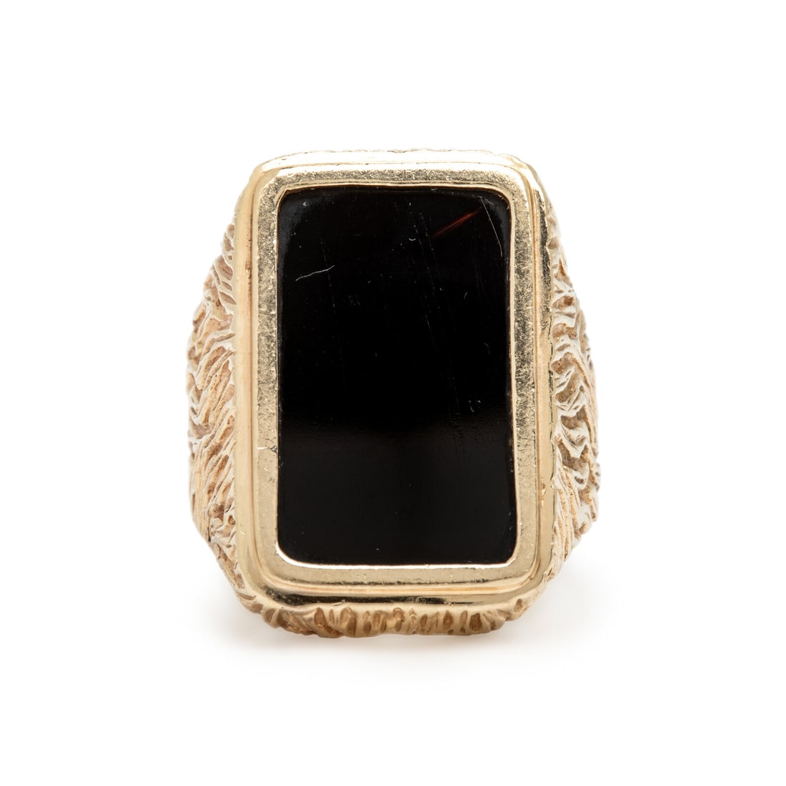 Onyx and Yellow Gold Ring (1 of 3)