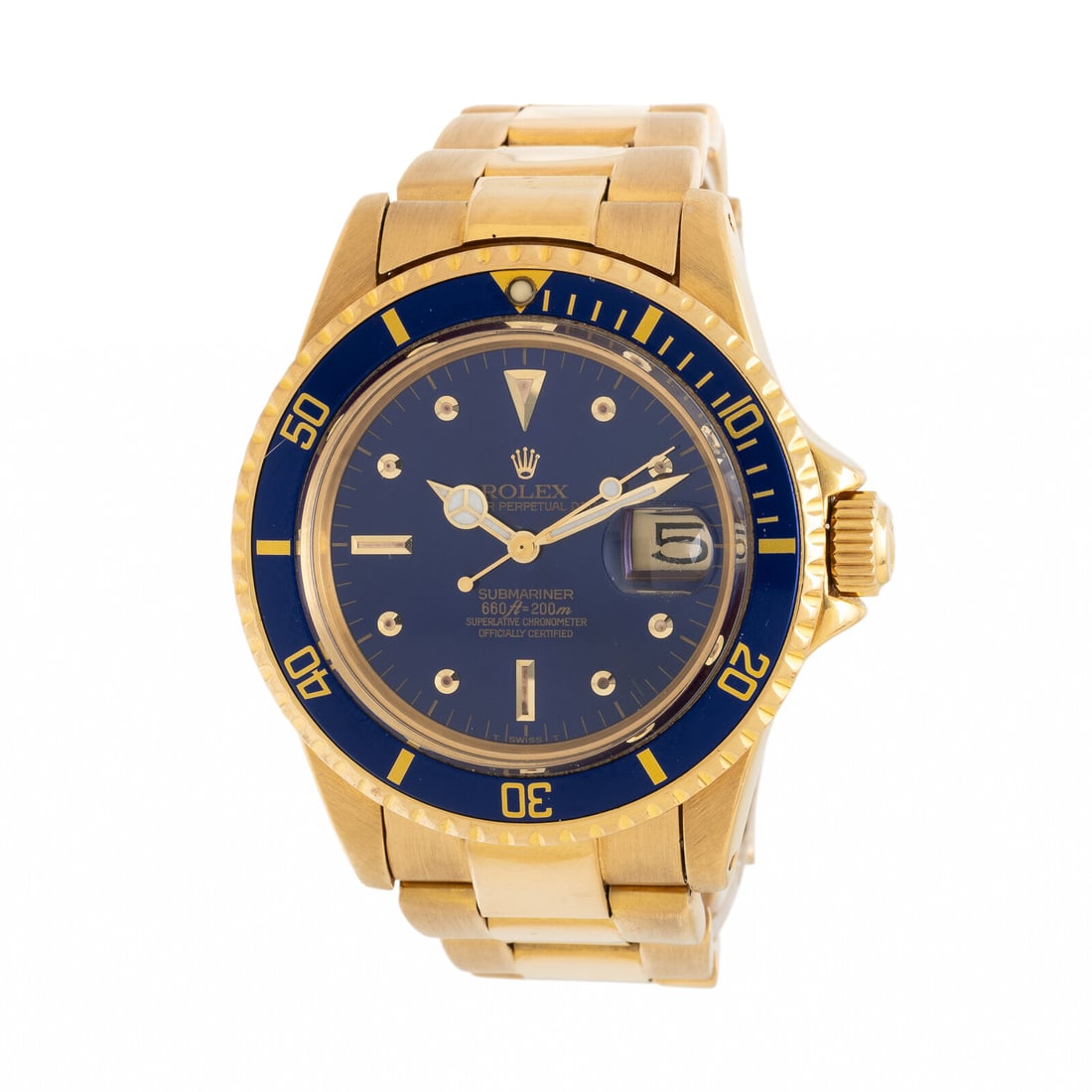 Rolex, Ref. 1680/8, 18K Yellow Gold 'Submariner' Watch, with Box & Papers: Rolex, Ref. 1680/8, 18K Yellow Gold 'Submariner' Watch, with Box & Papers Maker: Rolex Model: Submariner Reference number: 1680/8 Serial number: 2821933 Year: Circa 1971 Case size: Approx. 40 mm Case 