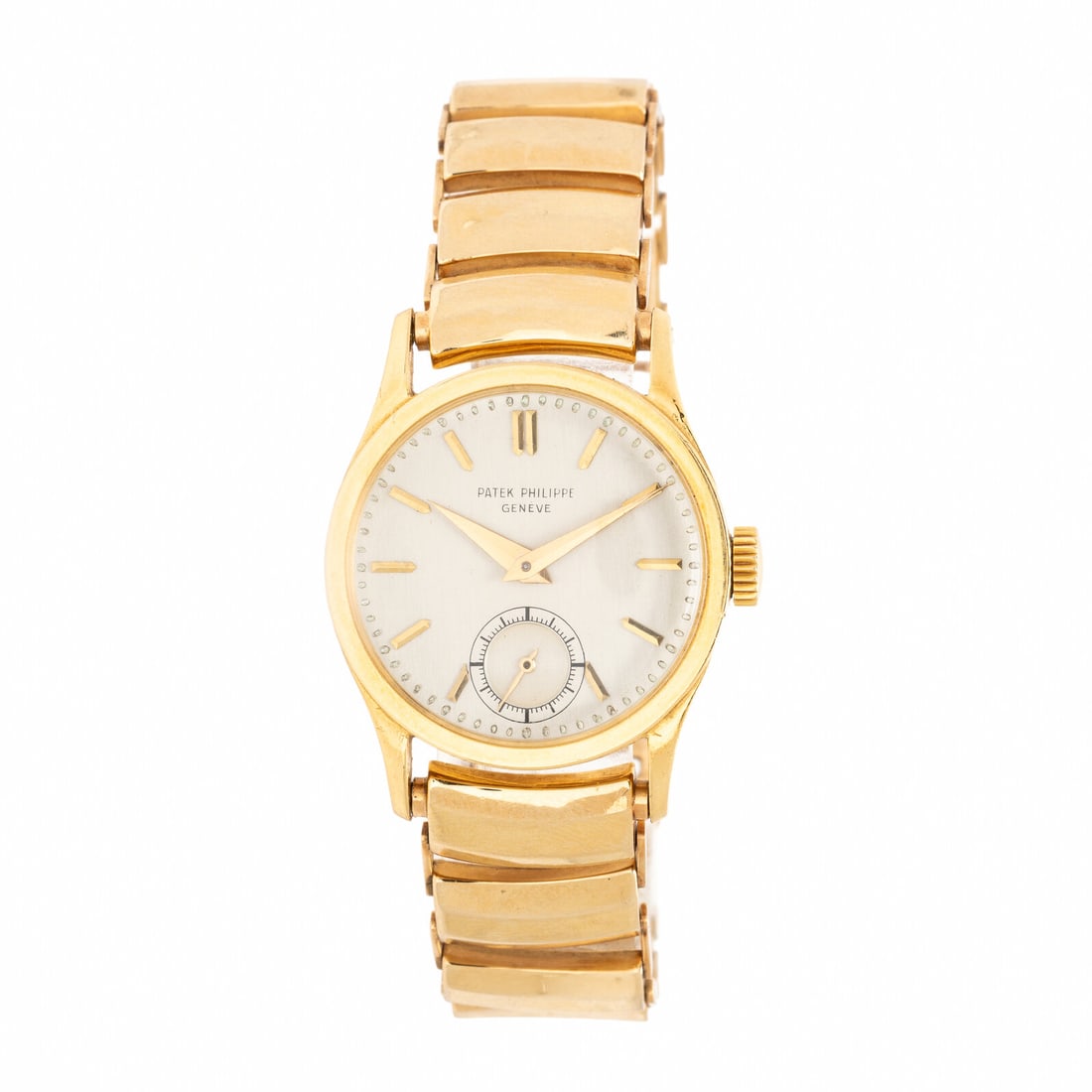 Patek Philippe, Ref. 96J, 18K Yellow Gold 'Calatrava' Watch: Patek Philippe, Ref. 96J, 18K Yellow Gold 'Calatrava' Watch Maker: Patek Philippe Model: Calatrava Reference number: 96J Case number: 303981 Movement number: 968899 Year: Circa 1950s Case size: Approx