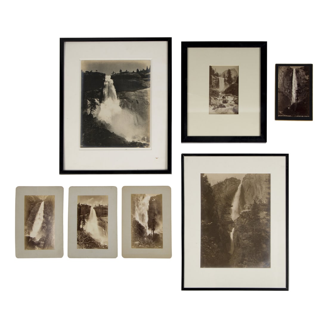 Fiske, George (1835-1918). A group of 15 albumen photographs of Yosemite waterfalls. (1 of 2)