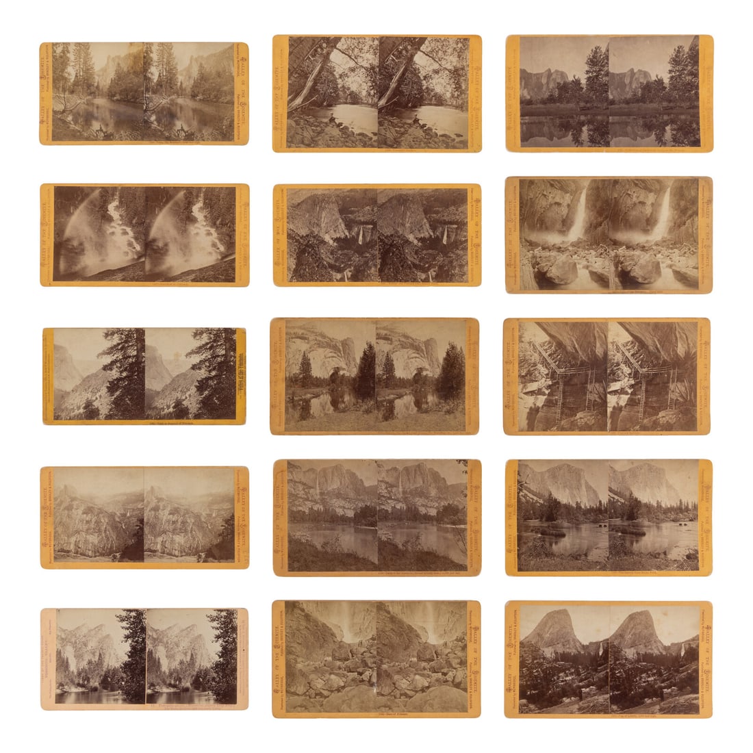 Muybridge, Eadweard (1830-1904). A group of 32 stereoviews of the Yosemite Valley, ca 1860s-70s. (1 of 4)