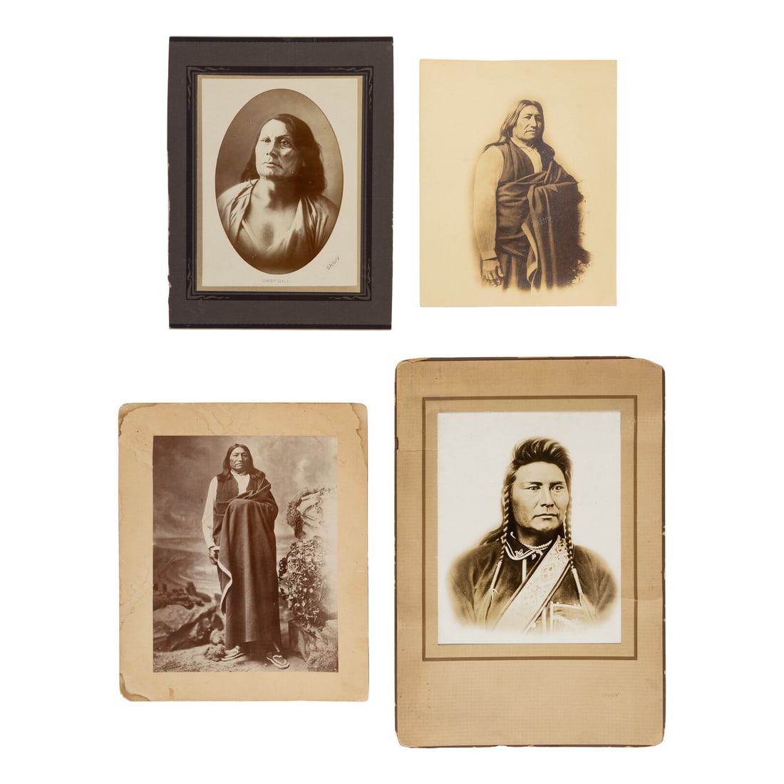 Barry, David F. (1854-1934). A group of 4 photographs of Chiefs Joseph, Gall, and Spotted Tail. (1 of 2)