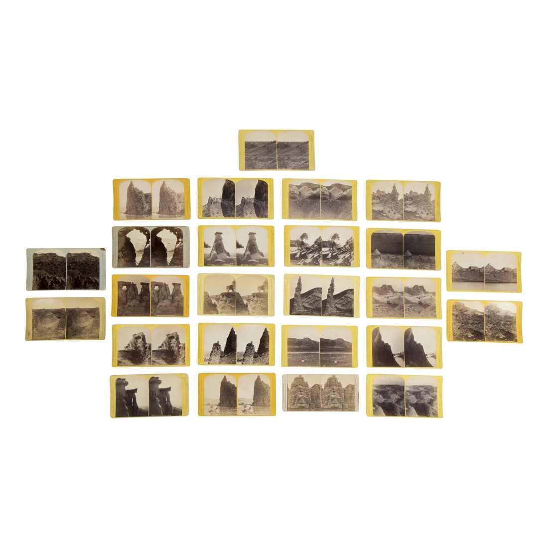 Haynes, F. Jay (1853-1921). A group of 25 stereoviews of the Badlands and Upper Missouri River. (1 of 2)