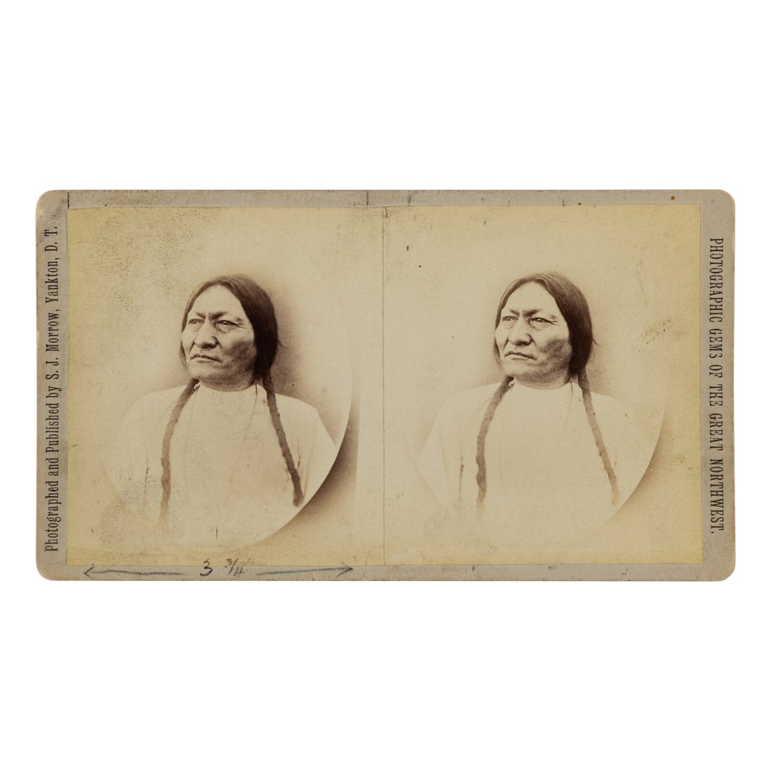 Morrow, Stanley J. (1843-1921). Stereoview of Sitting Bull. (1 of 2)