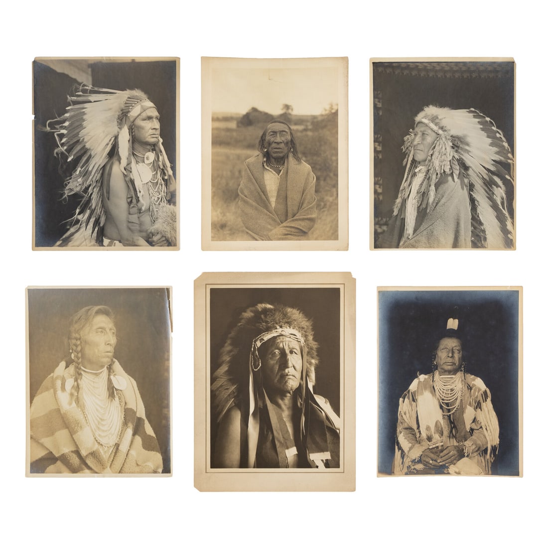 [Native Americana]. A group of 6 photos of Native American subjects by J.K. Dixon and Richard: [Native Americana]. A group of 6 photos of Native American subjects by J.K. Dixon and Richard Throssel. 6 silver gelatin photographs, five of which are unmarked but believed to have been taken by Jose