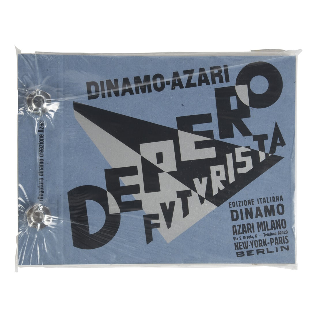 Depero, Fortunato (1892-1960). Depero Futurista [The Bolted Book]. New York: Designers & Books, (1 of 2)