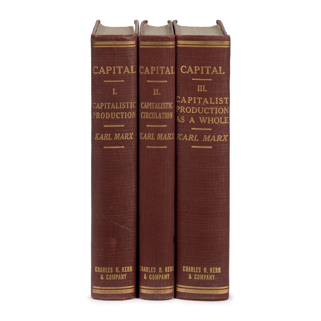 Marx, Karl (1818-1883). Capital: A Critique of Political Economy. Translated from the third German: Marx, Karl (1818-1883). Capital: A Critique of Political Economy. Translated from the third German edition by Samuel Moore and Edward Aveling. Edited by Frederick Engels. Chicago: Charles H. Kerr & Co