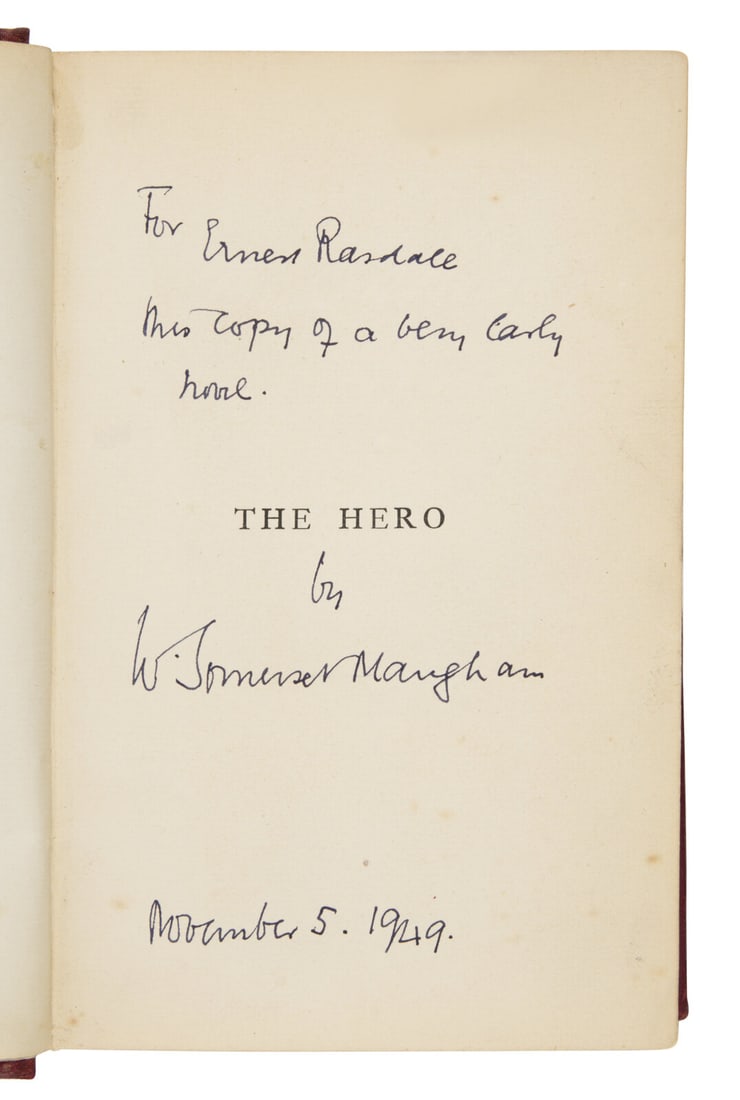 Maugham, W. Somerset (1874-1965). The Hero. London: Hutchinson & Co., 1901. (1 of 2)