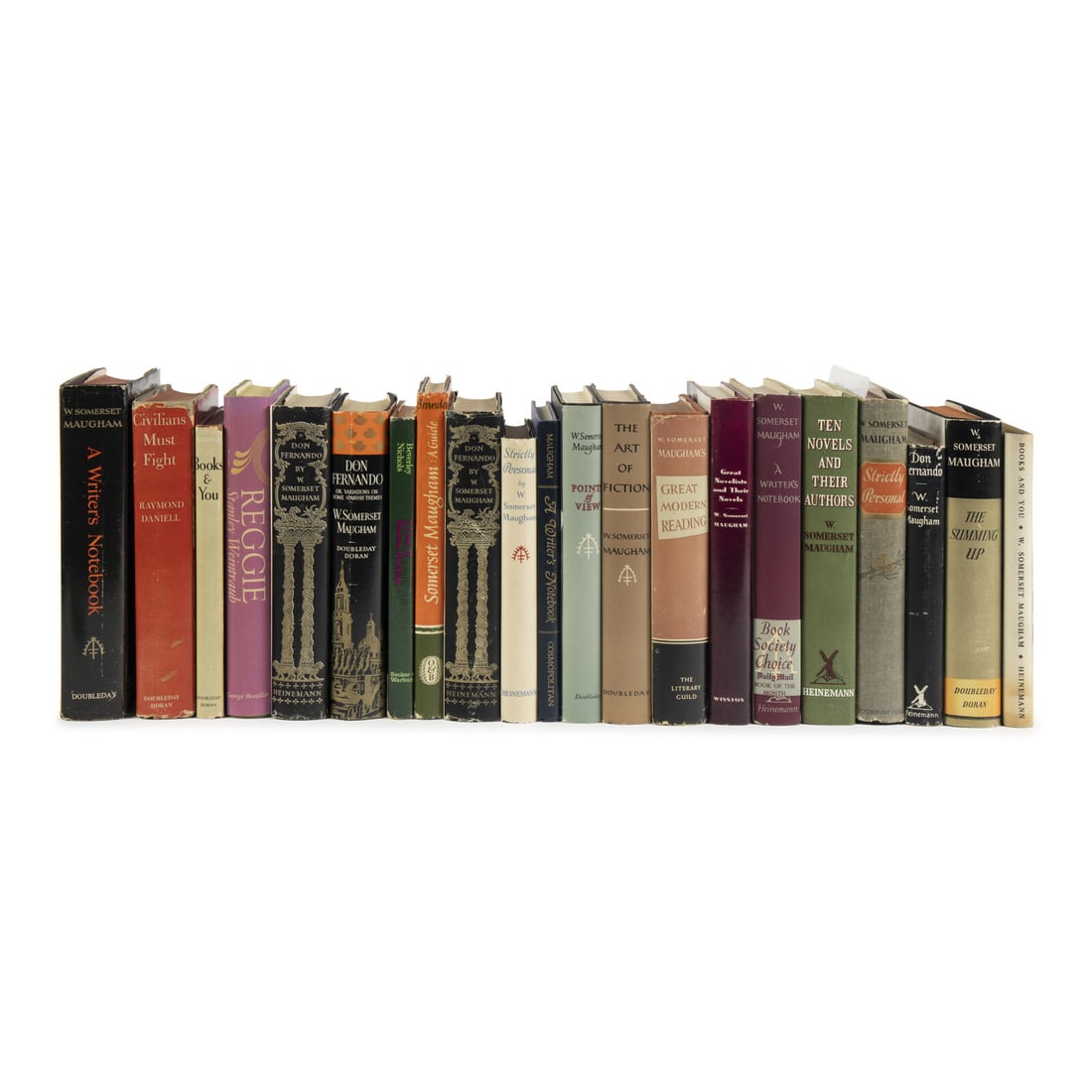 [Maugham, W. Somerset]. A group of 42 non-fiction titles and contributions by or about Maugham,: [Maugham, W. Somerset]. A group of 42 non-fiction titles and contributions by or about Maugham, several signed or inscribed, including: Don Fernando, or Variations on Some Spanish Themes. London: Will