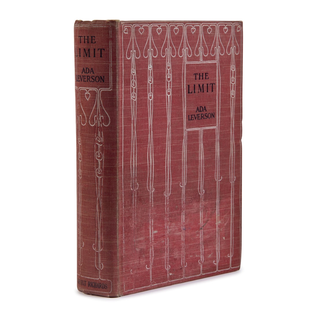 [Maugham, W. Somerset]. Leverson, Ada (1862-1933). The Limit. London: Grant Richards, 1911.: [Maugham, W. Somerset]. Leverson, Ada (1862-1933). The Limit. London: Grant Richards, 1911. 8vo. Original red cloth stamped in black and white (rubbing). FIRST EDITION. Ada Leverson was a British auth