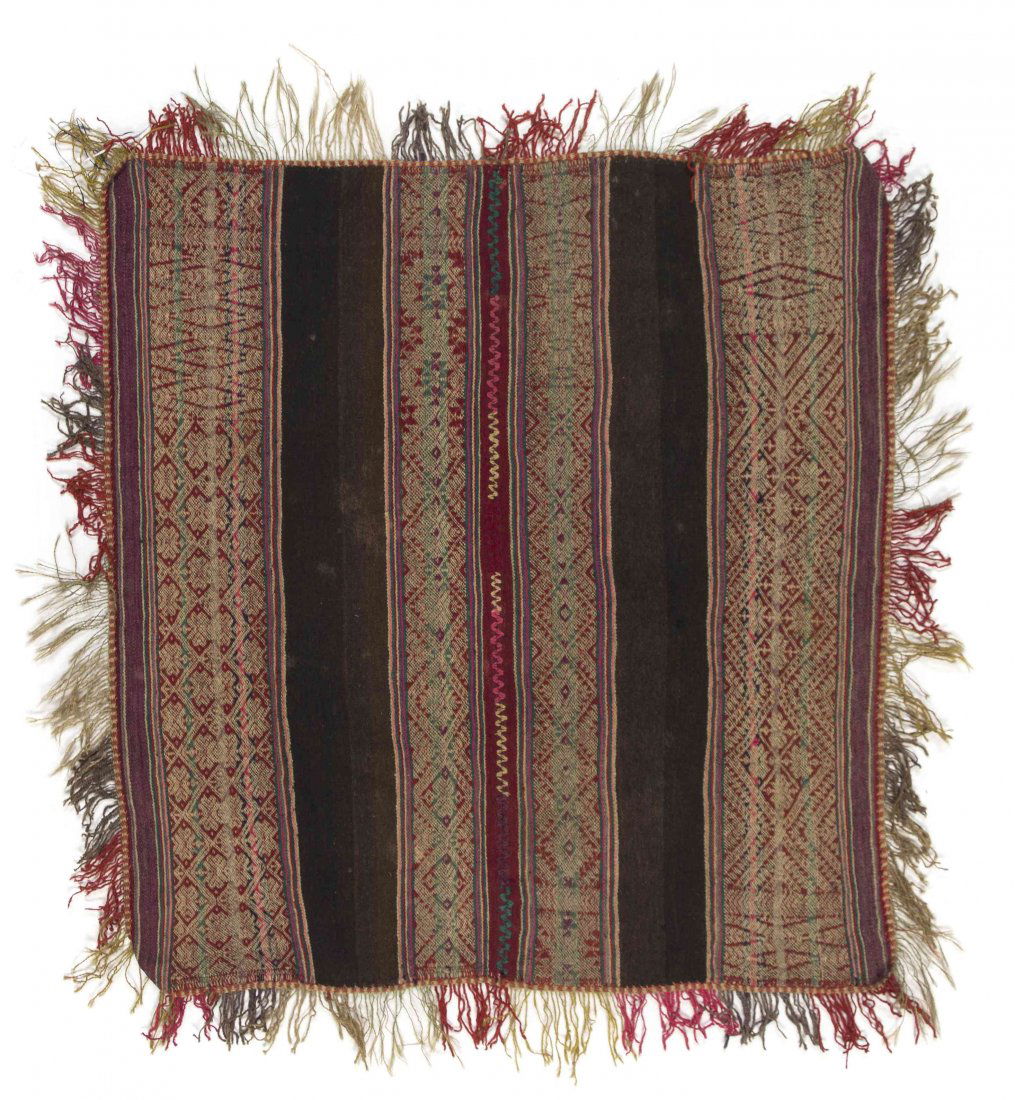 Two Middle Eastern Embroideries, Length of first 5 feet: Two Middle Eastern Embroideries, comprising a table runner and a fragment, the first with foliate decoration, the second with linear geometric decoration. Length of first 5 feet 10 inches. Property fr